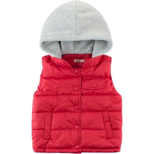 HOT 2020 new winter kids warm vest boy girl thick Sleeveless Hoodie coat baby toddler fashion sport Childrens clothing clothes
