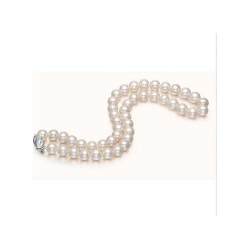 CLASSIC 10-11MM SOUTH SEA ROUND WHITE PEARL NECKLACE 18INCH 925S KKK