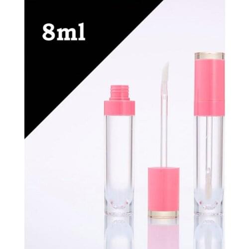 8ML Empty Lip Gloss Bottle, 3color Cap DIY Plastic Lipgloss Tube,Beauty Cosmetic Packing Container Lip Gloss Containers