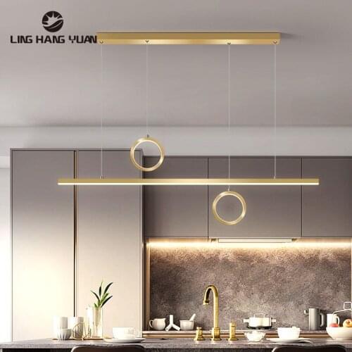Led Chandelier Luminaires Black&Gold Modern Chandelier Lighting for Living room Dining room Kitchen Hanging Lamp Lustre Lighting