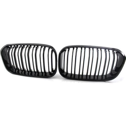 M LOOK Gloss Black Kidney Grille TWIN SLAT for BMW F20 F21 1 Series LCI 15-16