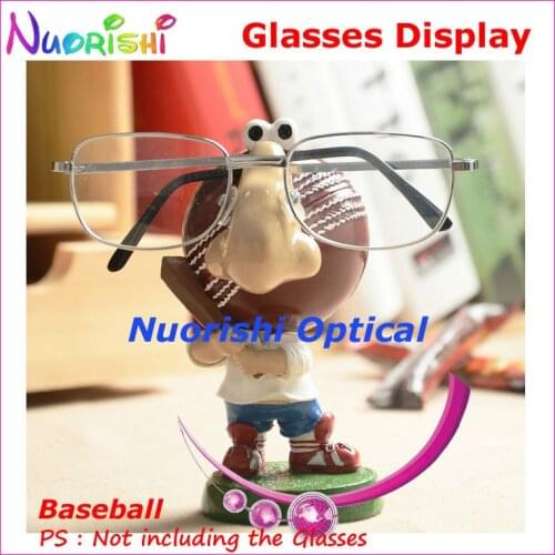 Cute Cartoon Baseball Store Household Car Decoration Eyeglass Sunglasses Eyewear Display Stands Holder CK03 Free Shipping