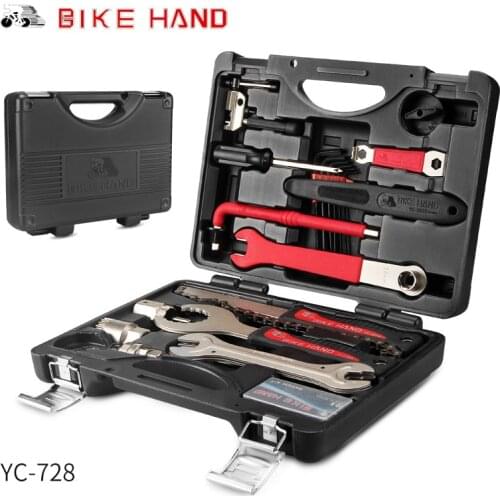 BIKE HAND Multi-function Tool Case Professional Maintenance box Bicycle Repair 18 in 1 Combination Suit YC-728
