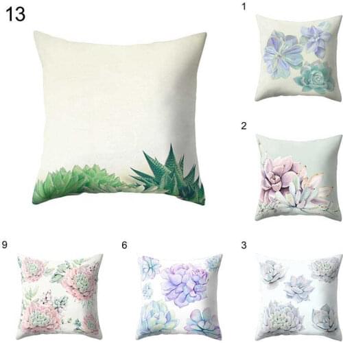 Pillowcase Cover Home Soft Floral Print Sofa Decor Cushion Bed Flower Novelt