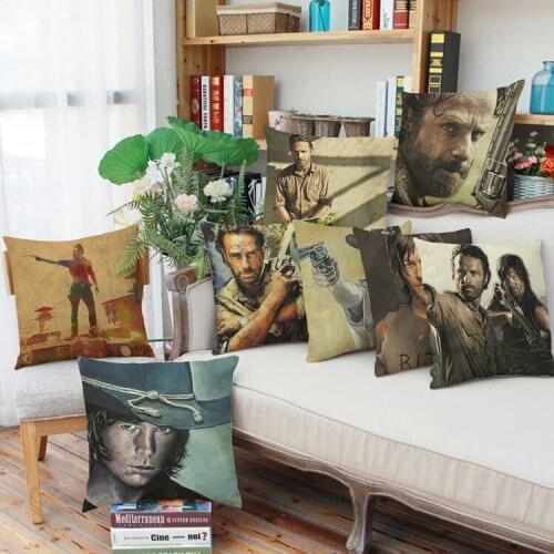 New 45*45cm The Walking Dead creative anime pillowcase office Wedding bedding couch Vintage pillow case/cover home decorative