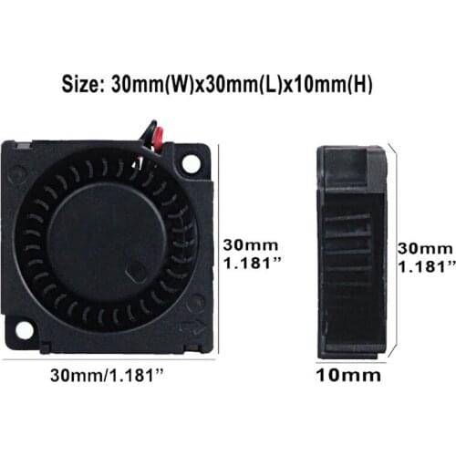 New original 5v 12v 24v 30x30x10mm 3cm Ball bearing Mini turbo blower cooling fan