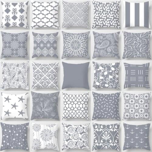 Brand New Gray Nordic Geometry Cushion Cover Hot Modern Sofa Couch Throw Pillows Cover Livingroom Decorative Simple Pillows Case