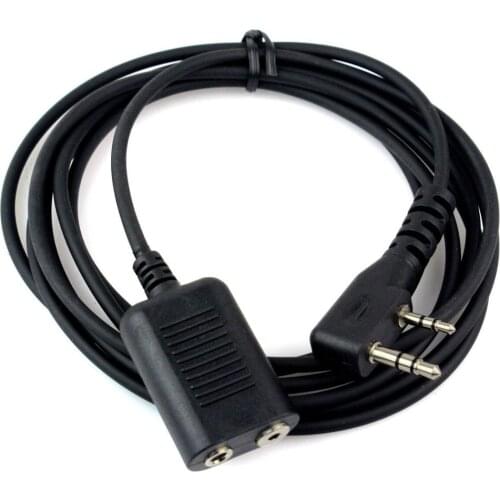 Oppxun 2pin Earphone Earpiece Headset Extended Cable for Kenwood Radios 5R F8HP UV82