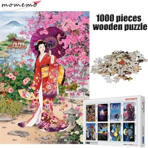 MOMEMO A Young Beauty Puzzle 1000 Pieces Jigsaw Puzzles for Adults Entertainment Wooden 1000 Pieces Puzzle for Children Gifts