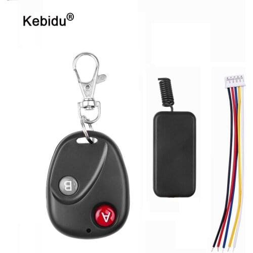 Kebidu 5V-12V 433MHz Remote Control Switch 1CH Mini LED Light Receiver Relay with Transmitter for Smart Home Use DIY Kit