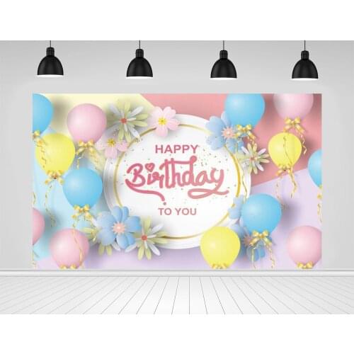 Scopiso Birthday Party Decor Customized Backdrop Props Spot Flower Balloons Background Photocall Photography Baby Photo Studio