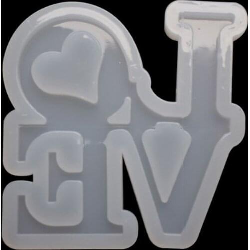 Handmade English Letters Love Pendant Silicone Jewelry Resin Mold Resin Casting Mold Jewelry Making Tools