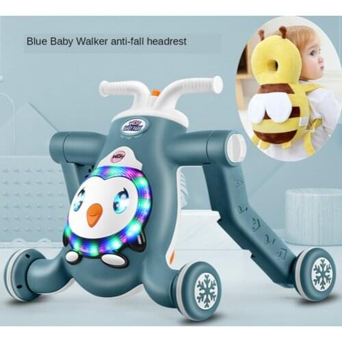 Baby Walker Trolley Three-in-One Baby Walking Walker Anti-Rollover Anti-O-Leg Toy Car