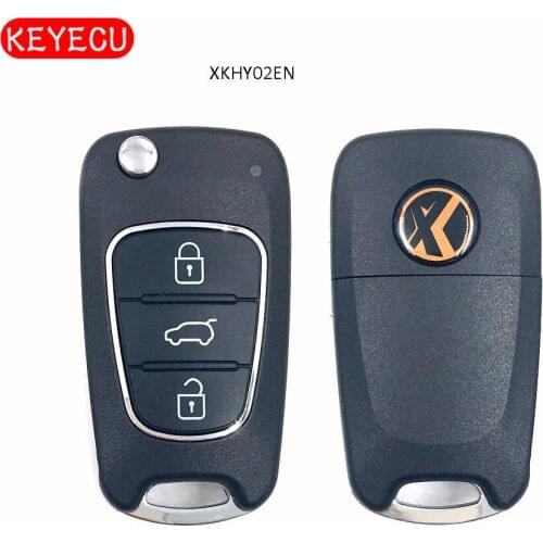 KEYECU 5PCS XHORSE for H*yundai Type Universal Remote Key Fob 3 Button for VVDI Key Tool VVDI2 (English Version)