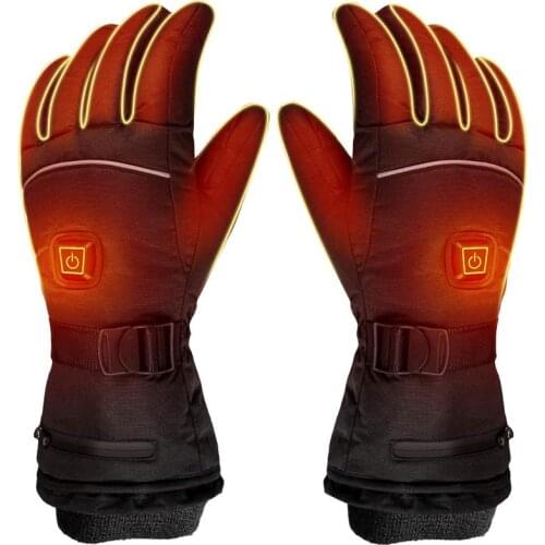 Waterproof Motorcycle Gloves Heated Guantes Moto Heating USB Hand Warmer Electric Thermal Heated Gloves Battery Powered Gloves