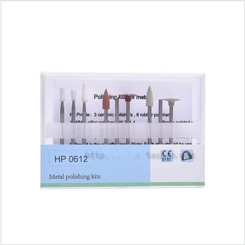 High Quality 1 set Dental Porcelain Teeth Composite Polishing Kits HP0612 Polisher for Low Speed Handpiece