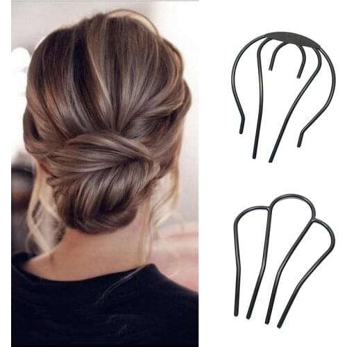 Fashion Korean Style Comb Simple Invisible Black Hairpin Hair Sticks Acetic Acid Hair Sticks for Women Hair Clip Styling Tool