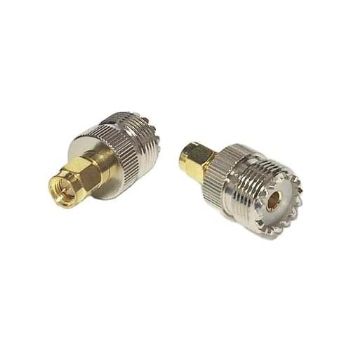 1pc NEW UHF Female Jack to SMA Male Plug RF Coax Adapter convertor Straight Goldplated wholesale