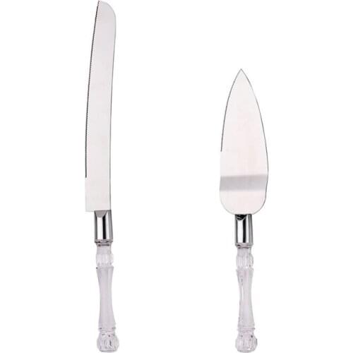 2 Pcs/Set Stainless Steel Cake Shovel Pizza Knife Dessert Pie Fondant Divider Cutter Wedding Party Spatula Server Baking Tool