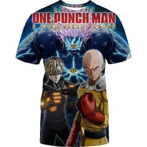 2021 Fashion Classic Anime One Punch Man Funny T-Shirt Summer Harajuku Cool Streetwear Casual Japanese Saitama Teacher Hip Hop