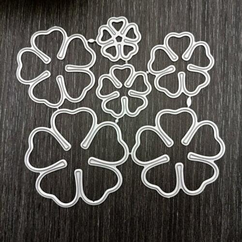 2021 New Arrival 6pcs/set Flower Frame Metal Cutting Dies for Scrapbooking Album Craft Stencil Card Make