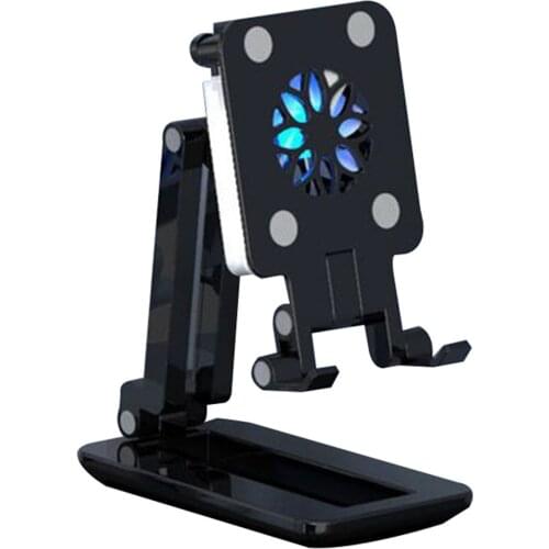 3 in 1 Cell Phone Stand Holder with Selfie Light&Phone Cooler Adjustable Tablet Holder Stand for Mobile Phone/Switch GDeals