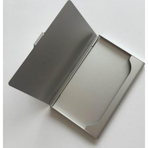 300 pcs Business Name Credit ID Card Case Holder Aluminum Business Card Holder Card Files Aluminum Silver Color
