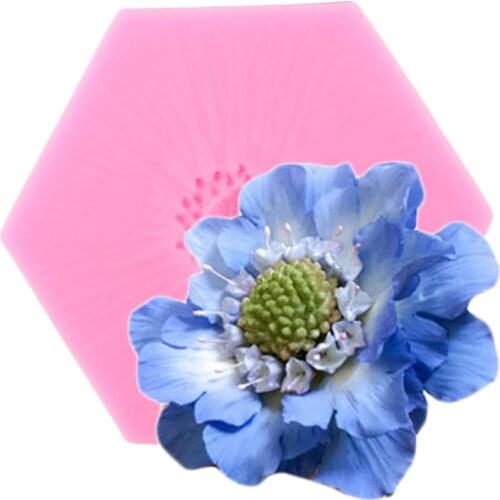 3D Flower Stamen Silicone Mold DIY Flowers Making Fondant Resin Clay Mould Cake Decorating Tools Chocolate Gumpaste Moulds