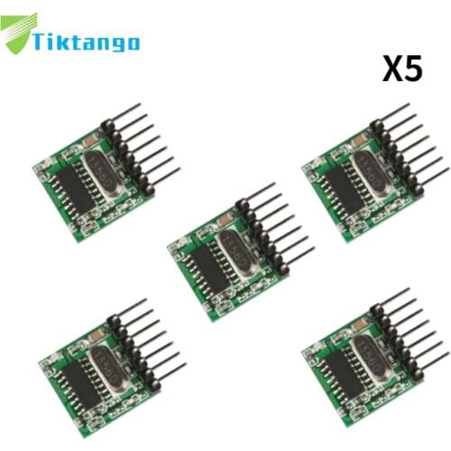 Tiktango 5pc 433mhz Wireless Wide Voltage Coding Transmitter For 433 Mhz Remote Controls