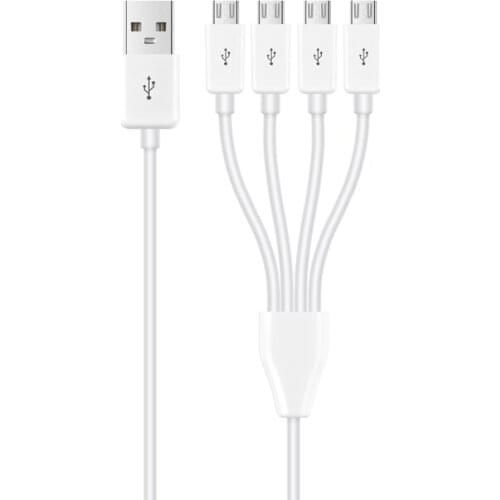 50cm 4 in 1 Micro USB charger cable charge 4 android devices simultaneously