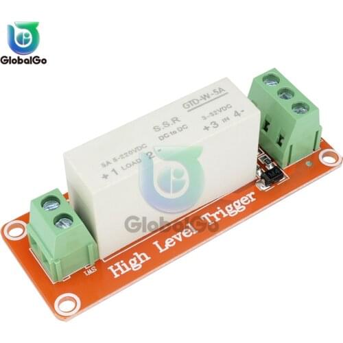 5A1 way SSR Solid State Relay Module 3-32V High Level Trigger Relay