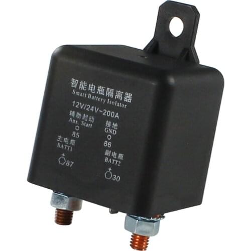 Motorhome Auto Camper Accessories 200A Smart Battery Isolator Dual Battery Combiner 12V/24V Caravan Accessories