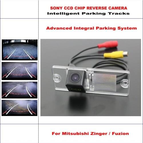 Car Rear Camera For Mitsubishi Zinger/Fuzion 2005-2015 Intelligent Parking Tracks Reverse Backup NTSC RCA AUX HD SONY CAM