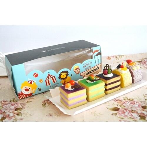 Free Shipping 20pcs/lot Circus Troupe Series Rollcake Paper Box Party Baking Pakcage