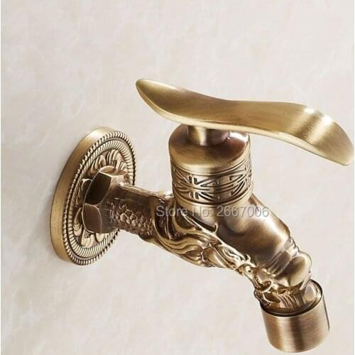 Free Shipping High Quality Antique Bronze Plated Washing Machine Faucet Bibcocks Tap Wall Mount Garden Bibcok Torneira GI115