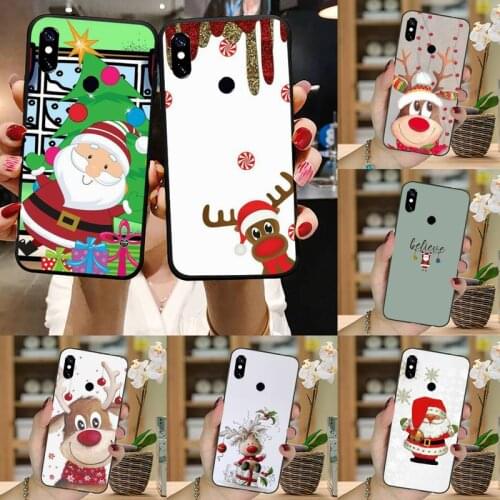 Christmas gifts elk snow Phone Case For Xiaomi Mi A1 A2 5 6 6PLUS 8 9 SE Lite MIX 2 2S MAX 2 3 Pocophone F1