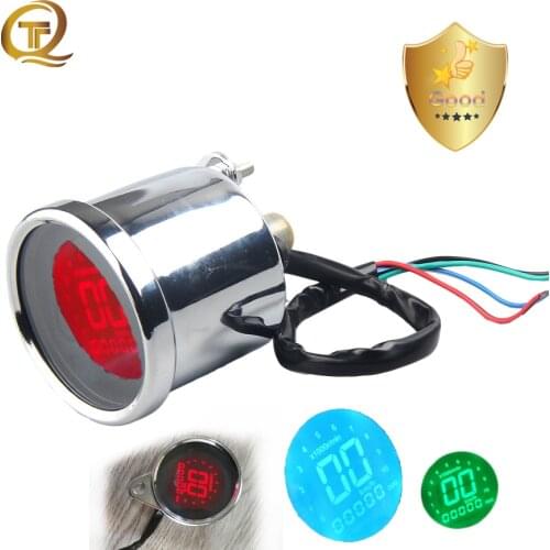 Motorcycle Modified Digital Odometer Tachometer Speedometer LCD Display 12V 7 Color Motorbike Gauge Fuel Meter For Honda Suzuki