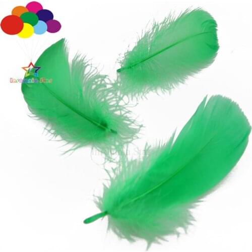 Diy 100 Pcs/Lot Dusty Green Goose Feather 4-7cm 1-2 Inch Stage Props Dream Catcher Carnival Headress Mask Crafts Decoration