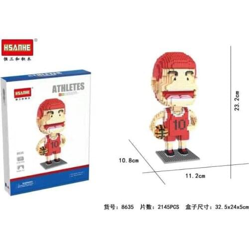 DIY Basketball idol Model Player star Mini Action Figure Miniature Building Block Brick Toy for Boy birthday gift Rudy Gobert