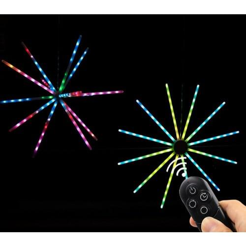 USB led Firework Lights String WS2812B RGB IC LED Strip bulb tube Light 18 Modes Party Holiday Festival Birthday Decor Lighting