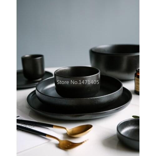 Ceramic Baking Creative Set Household Tableware Personalized Baking Pan Plate Oven Baked Rice Cheese Plate Bowl Tableware Cup
