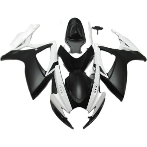 Injection Molding Brand New Fairings for SUZUKI GSXR 600 750 2006 2007, Black White fairing kit GSXR600 GSXR750 06 07 PL285