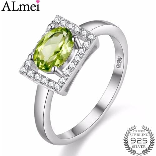 Special Shine Full Peridot 925 Sterling Silver Wedding Rings Russia USA Holiday Australia Ring Jewelry with Box 40% FJ056