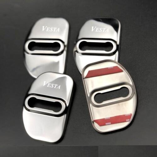 Stainless steel carstyling For Lada VESTA Car interior door lock cover buckle trim sticker accessories