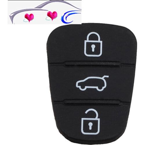 2020 New Replacement Rubber Button Pad For Hyundai Solaris Accent Tucson l10 l20 l30 Kia Rio Ceed Flip Remote Car Key Shell