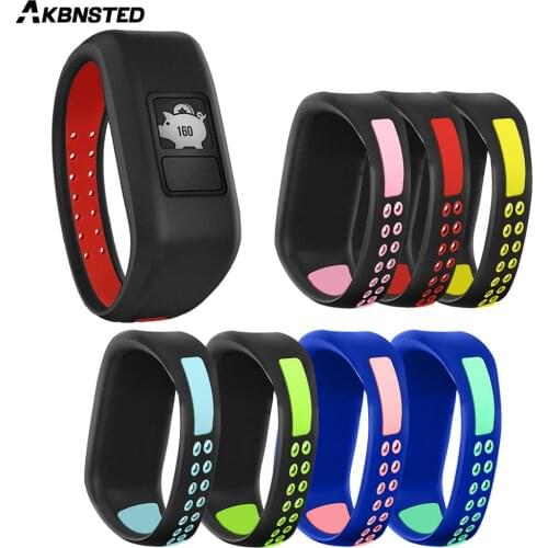 AKBNSTED New Colorful Silicone Strap For Garmin Vivofit JR/JR2/Vivofit 3 Smart Watch Replace Wristband Accessories For Garmin JR