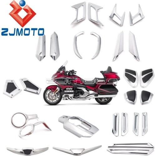 ABS Motorcycle Boby Fairing Chrome Mirror Switch Trim Accent Fender Tip Accessories For Honda Goldwing GL1800 F6B 2018-2021