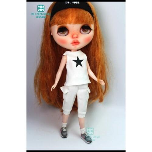 1PCS Blyth Doll Clothes fashion Five-star vest, casual pants for Blyth , Azone1/6 doll accessories