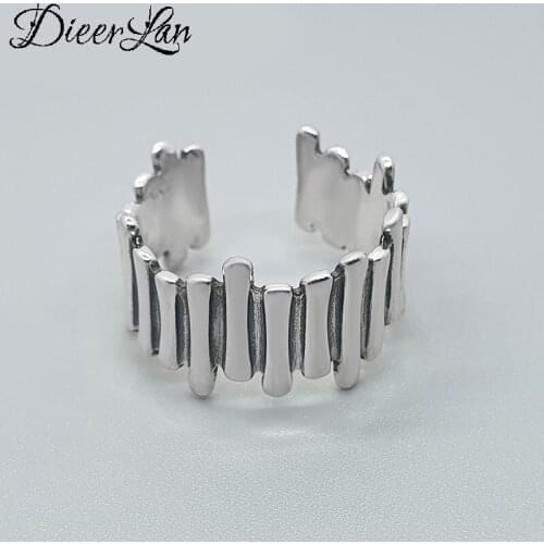 Personality Exaggerated Silver Color Lines Chains Rings For Women Engagement Jewelry Girls Open Finger Rings
