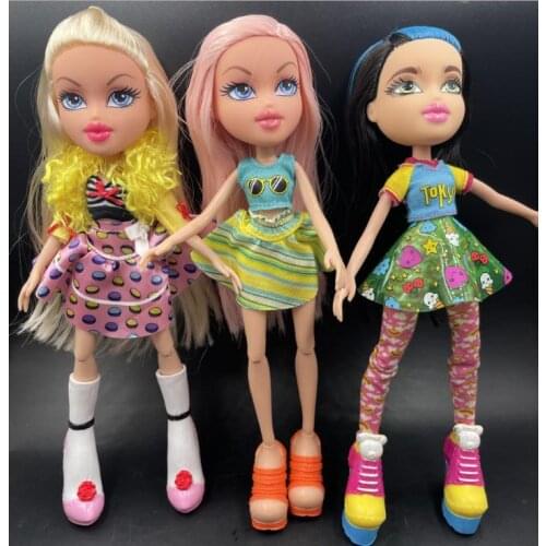 Original MGA Quality Doll Head Joints Body Bratz Doll Head New Multi-joint Movable Doll Body Sexy Big Mouth Girl Birthday Gifts
